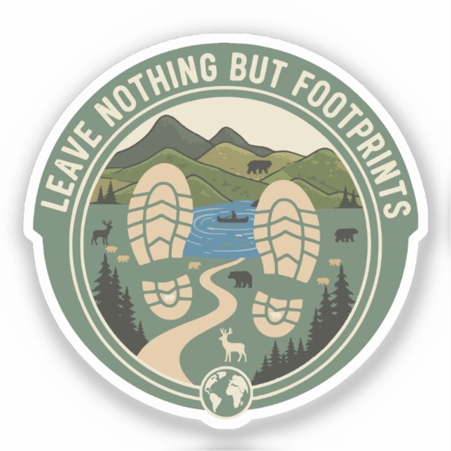 Sticker Leave Nothing But Footprints (Recto)