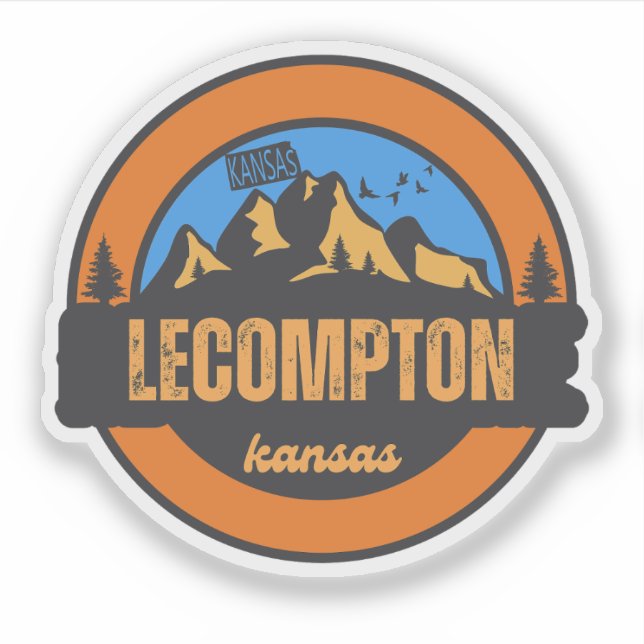 Sticker Lecompton, Kansas (Devant)