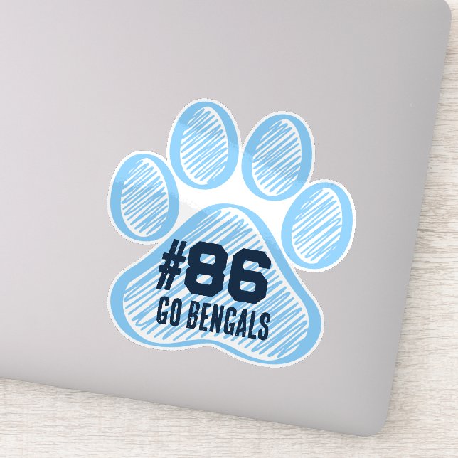 Sticker Lecteur bleu # Pride Pawprint (Détail)