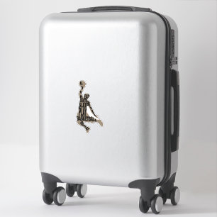 Sticker Lecteur de basketball slunk avec texte intégral