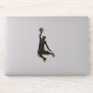 Sticker Lecteur de basketball slunk avec texte intégral
