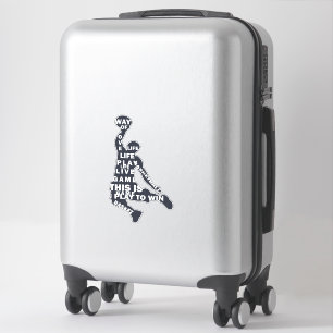 Sticker Lecteur de basketball slunk avec texte intégral