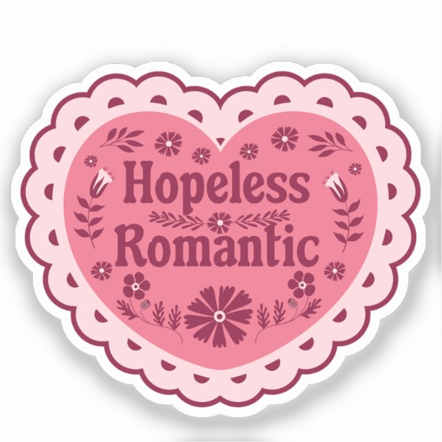 Sticker Lecteur romantique sans espoir Louveur livre livre (Recto)