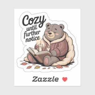 Sticker Lecture Cosy De L'Ours Chubby Automne