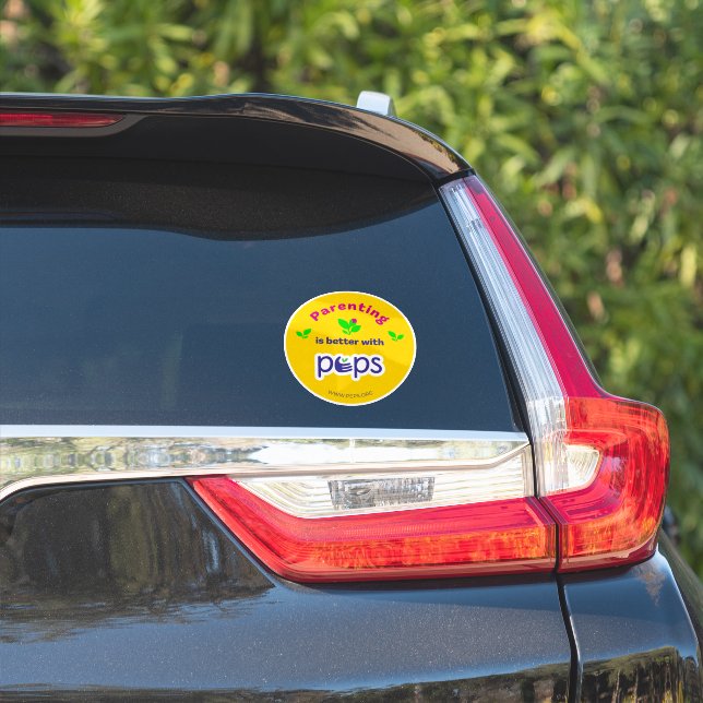 Sticker L'éducation des enfants est meilleure avec PEPS -  (Côté voiture)