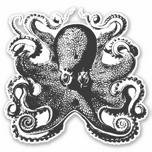 Sticker L'emprise des océans mystiques - pieuvre (Devant)