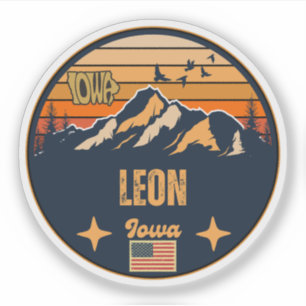 Sticker Leon, Iowa Ia, États-Unis