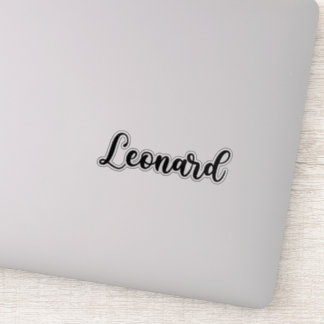 Sticker Leonard Nom - Calligraphie manuscrite