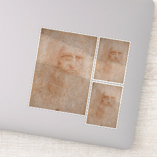 Sticker Leonardo Da Vinci, Autoportrait Présumé