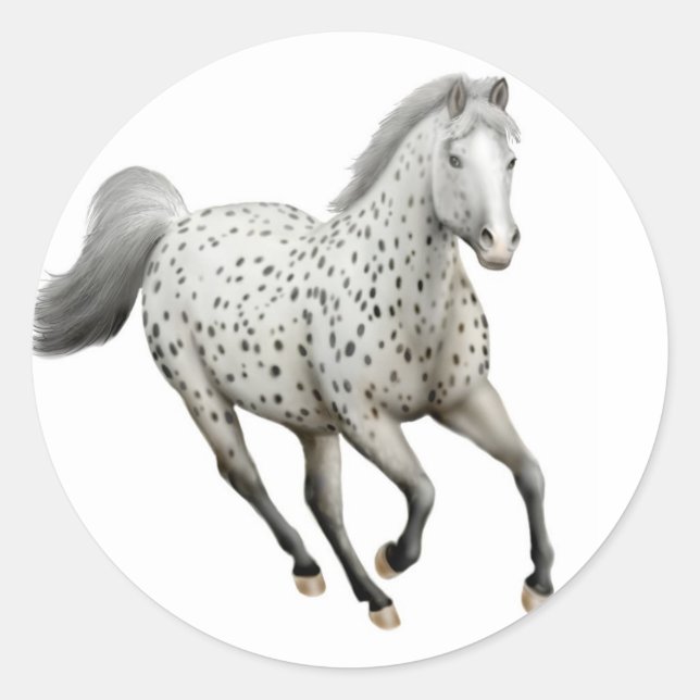 Sticker Leopard Appaloosa Horse Gallopker (Devant)