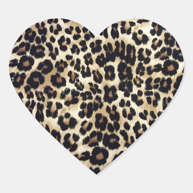 Sticker léopard de coeur (Devant)