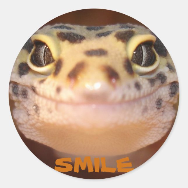 Sticker Leopard Gecko Smile (Devant)