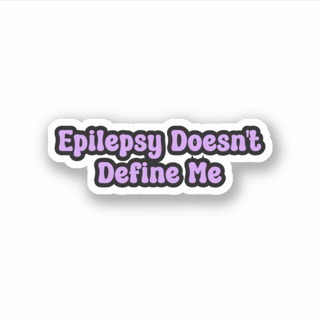 Sticker L'épilepsie ne me définit pas la conscience violet (Devant)