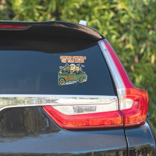 Sticker L'équipe de revenants sur la route Équipage rétro