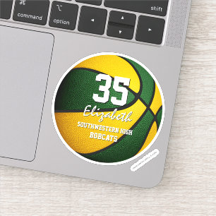 Sticker L'équipe d'or vert colore les filles garçons de ba