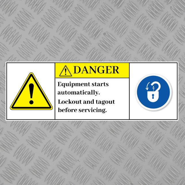 Sticker L'équipement de danger démarre automatiquement Éti (Créateur téléchargé)