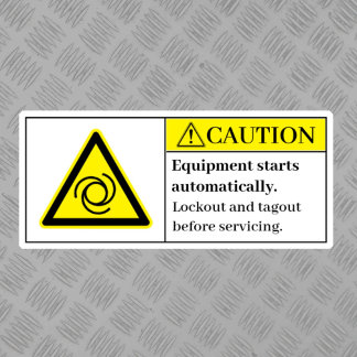 Sticker L'équipement de prudence démarre automatiquement É
