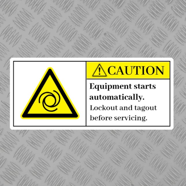 Sticker L'équipement de prudence démarre automatiquement É (Créateur téléchargé)