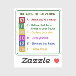Sticker Les ABC du salut