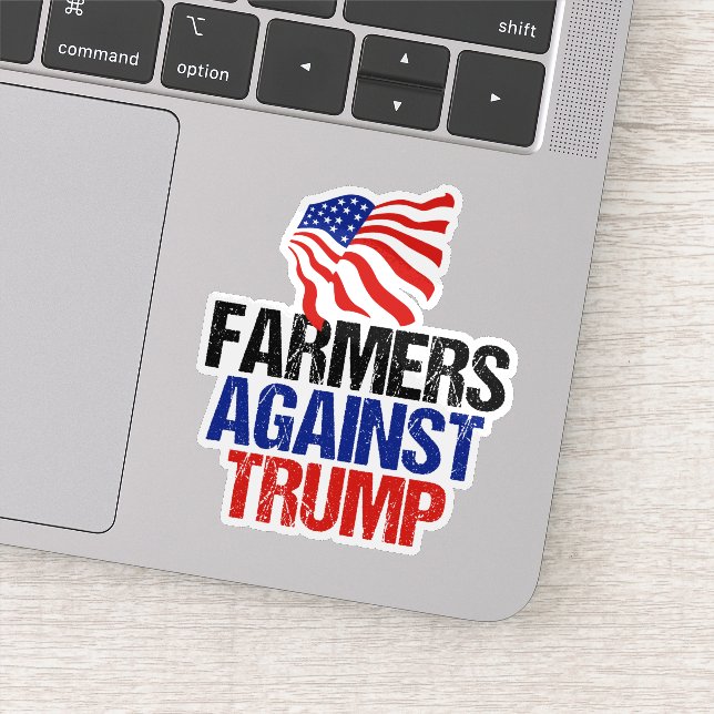Sticker Les agriculteurs contre l'ordinateur portable d'él (Détail)