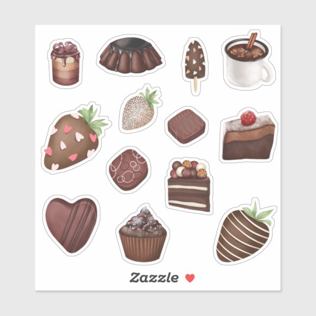 Sticker Les amateurs de chocolat (Feuille)