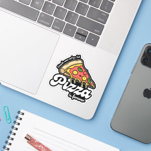 Sticker Les amis viennent et s'en vont, mais la pizza est 