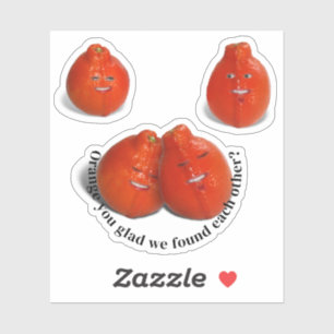 Sticker Les amoureux d'Orange Saint Valentin