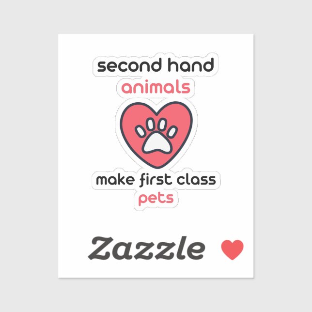 Sticker Les animaux d'occasion font des animaux familiers  (Feuille)
