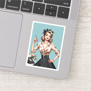 Sticker Les années cinquante glamour femme mode, les année