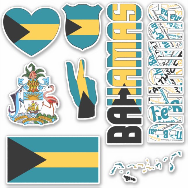Sticker Les Bahamas Extraordinaires forment des symboles n (Devant)