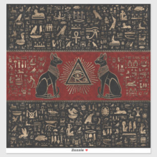 Sticker Les chats égyptiens et l'oeil d'Horus