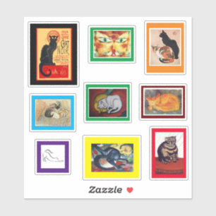 Sticker Les chats en art célèbre