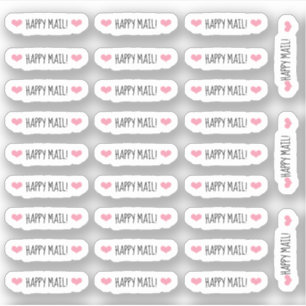 Sticker Les Coeurs roses, un joyeux courrier