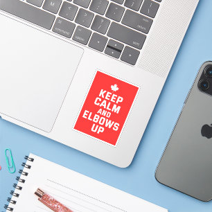Sticker Les coudes restent calmes - Fier Canadien