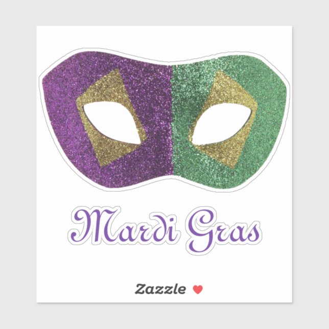 Sticker Les Couleurs de Mardi Gras (Feuille)