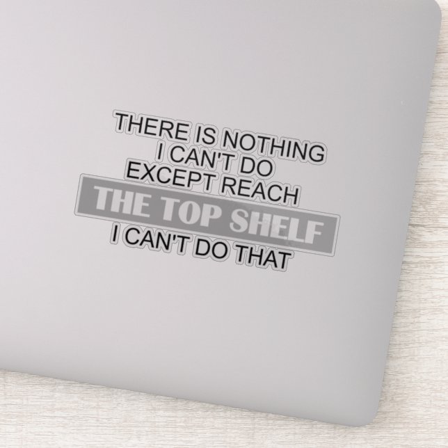 Sticker Les Courtes Personnes Sarcastiques Atteignent Le P (Détail)