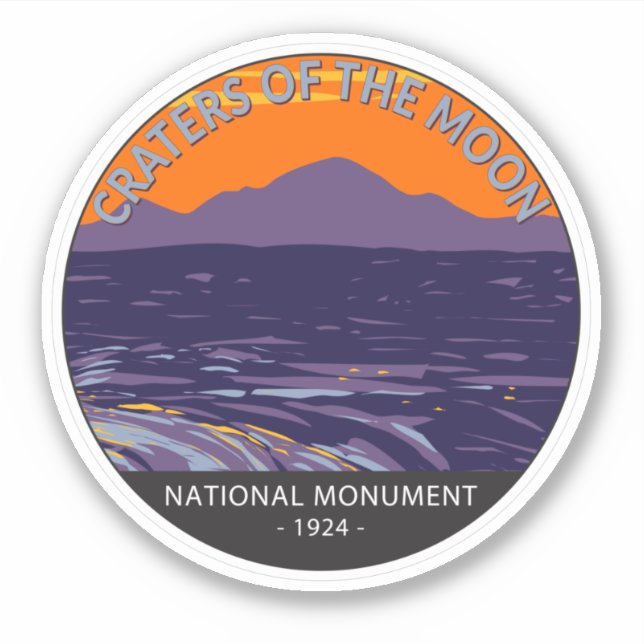 Sticker Les cratères du Monument National de la Lune Idaho (Devant)