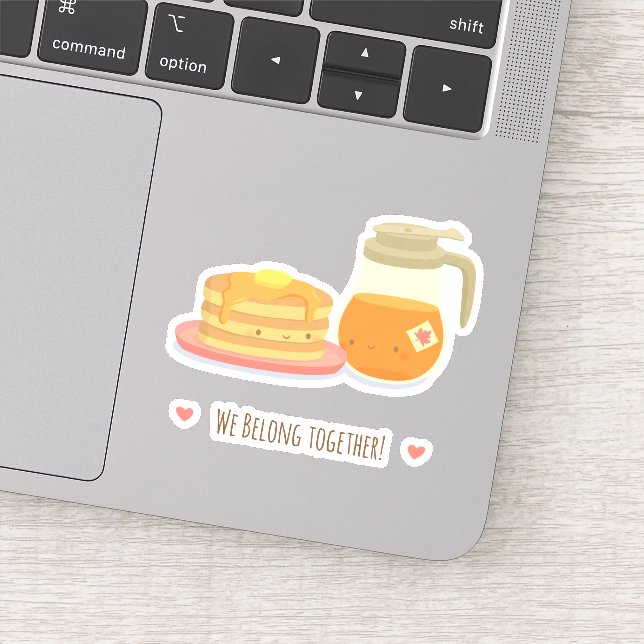 Sticker Les crêpes et le sirop d'érable forment un tout (Détail)
