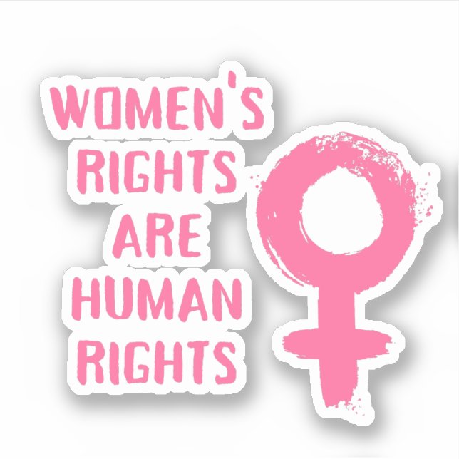 Sticker Les droits des femmes sont des droits humains Viny (Devant)