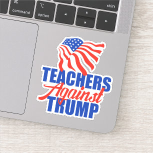 Sticker Les enseignants contre l'ordinateur portable d'éle