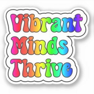 Sticker Les esprits vibrants prospèrent Neurodiversité arc