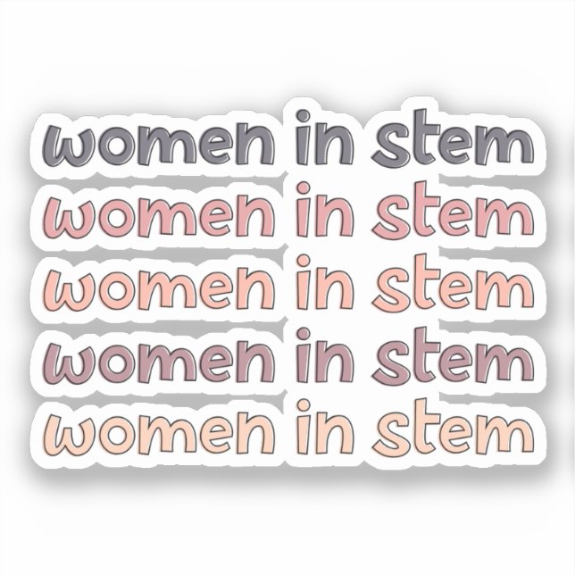 Sticker Les femmes dans le Stéménite Stem Cadeaux Diplômés (Recto)