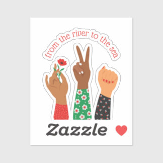 Sticker Les femmes palestiniennes soutiennent le texte per