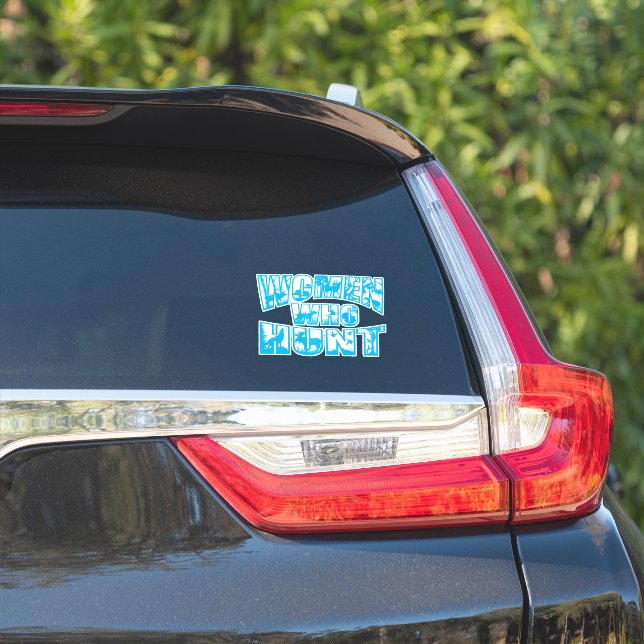 Sticker Les femmes qui chassent Logo Vinyl Sticker-Blue (Côté voiture)