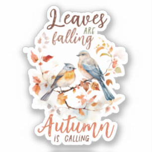 Sticker Les feuilles Chutent - Les Oiseaux D'Automne Et Le