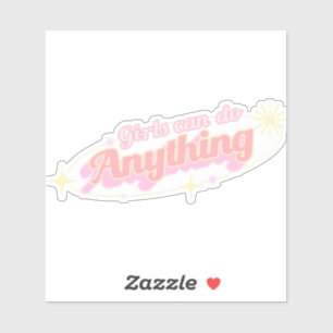 Sticker Les filles peuvent tout faire : l'autonomisation