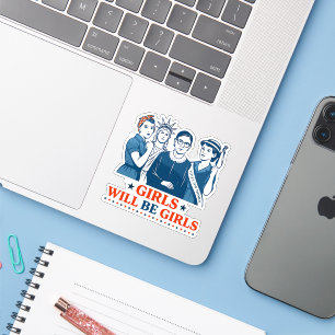 Sticker Les Filles Seront Des Filles 4 juillet Féministes