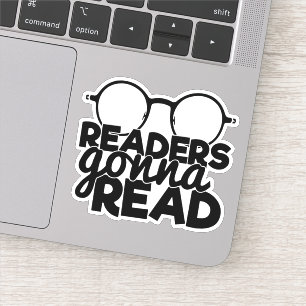 Sticker Les Lecteurs Amusants Vont Lire La Lecture Dire Un
