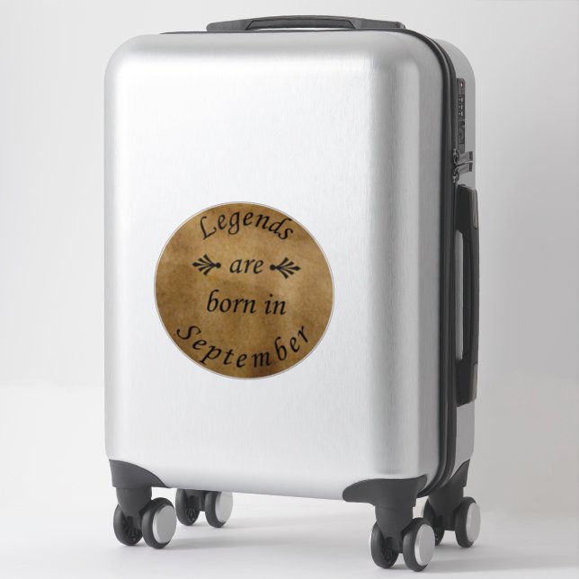 Sticker Les légendes naissent en septembre (Sur valise)