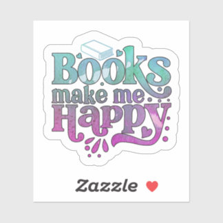Sticker Les livres me rendent heureux